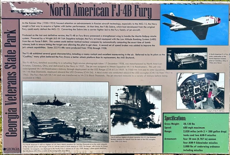 North American FJ-4B Fury Marker. Click for full size. North American FJ-4B Fury Marker image. Click for full size.