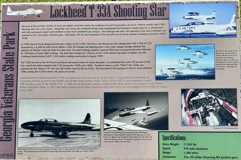 Lockheed T-33 Shooting Star Marker. Click for full size. Lockheed T-33 Shooting Star Marker image. Click for full size.