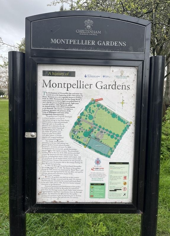 Montpellier Gardens Marker. Click for full size. Montpellier Gardens Marker image. Click for full size.