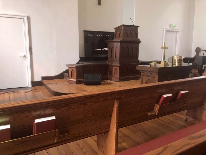 Deer Creek Harmony Presbyterian Church interior image. Click for full size.