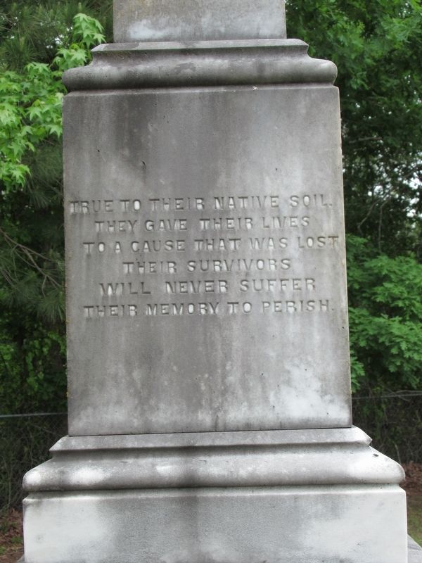 Left Side of Confederate Dead 1861-1865 Marker image. Click for full size.