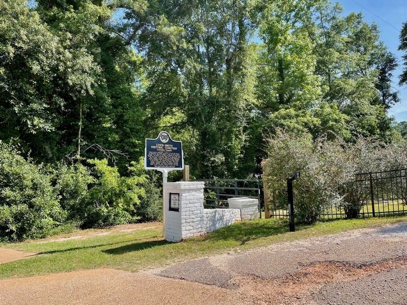 Lewis-Smith Historic Cemetery Marker. Click for full size. Lewis-Smith Historic Cemetery Marker image. Click for full size.