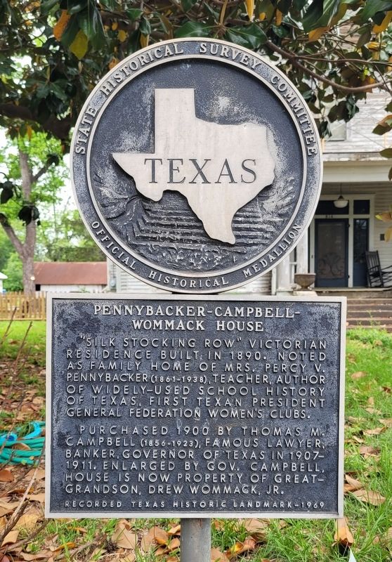 Pennybacker-Campbell-Wommack House Marker image. Click for full size.