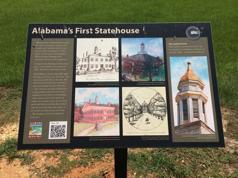 Old Cahawba First State Capitol building. image. Click for full size.