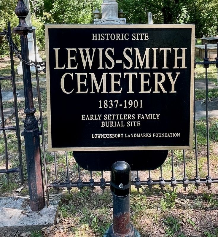 Lewis-Smith Cemetery Marker image. Click for full size.