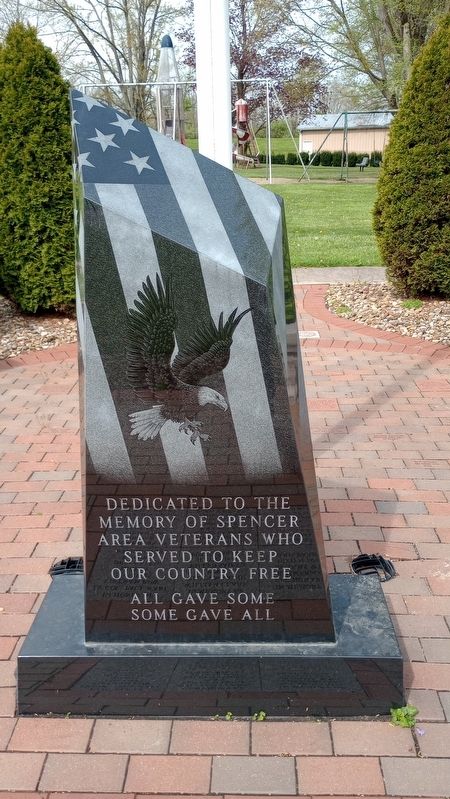 Spencer Veterans Memorial Marker image. Click for full size.