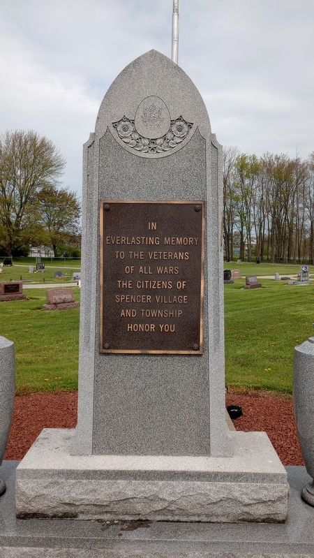 Spencer Village & Township Veterans Memorial Marker. Click for full size. Spencer Village & Township Veterans Memorial Marker image. Click for full size.