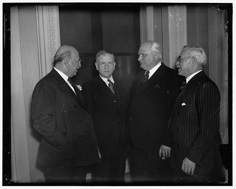 Henry Horner with three Illinois politicians image. Click for full size.