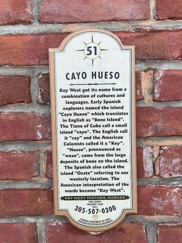 Cayo Hueso Marker. Click for full size. Cayo Hueso Marker image. Click for full size.