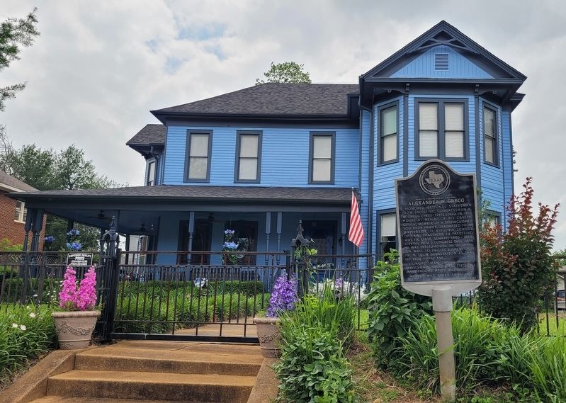 The Home of Congressman and Mrs. Alexander W. Gregg and Marker. Click for full size. The Home of Congressman and Mrs. Alexander W. Gregg and Marker image. Click for full size.