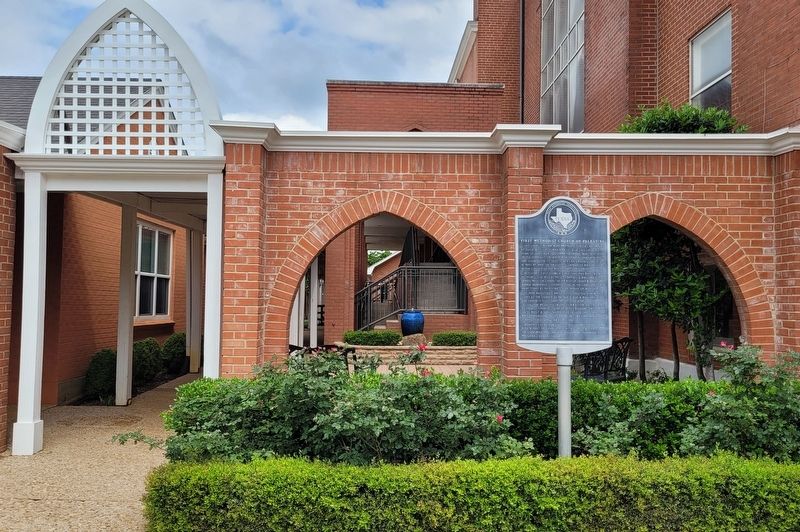 First Methodist Church of Palestine Marker image. Click for full size.