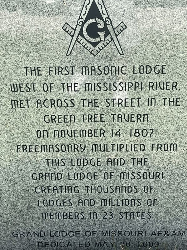 The First Masonic Lodge Marker image. Click for full size.