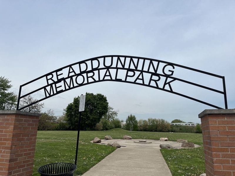 The entrance to Read Dunning Memorial Park. Click for full size. The entrance to Read Dunning Memorial Park image. Click for full size.
