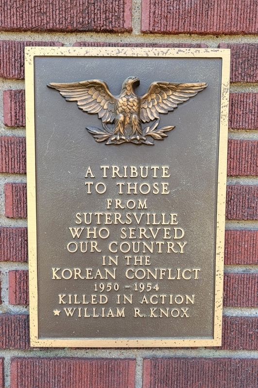 Sutersville Veterans Memorial image. Click for full size.