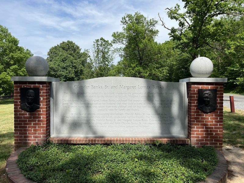 Olander Banks, Sr. and Margaret Lomax Banks Marker. Click for full size. Olander Banks, Sr. and Margaret Lomax Banks Marker image. Click for full size.