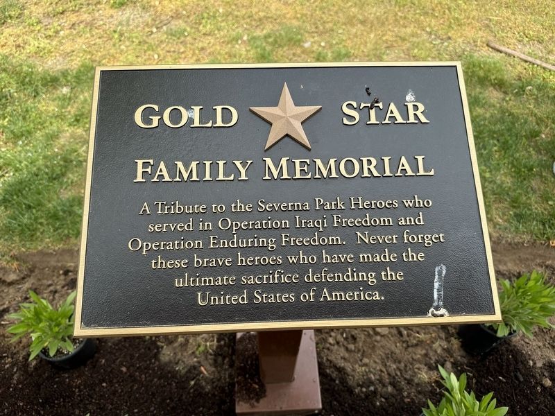 Gold Star Family Memorial Marker image. Click for full size.
