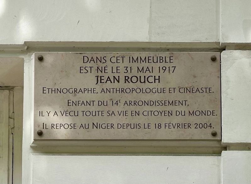 Jean Rouch Marker. Click for full size. Jean Rouch Marker image. Click for full size.