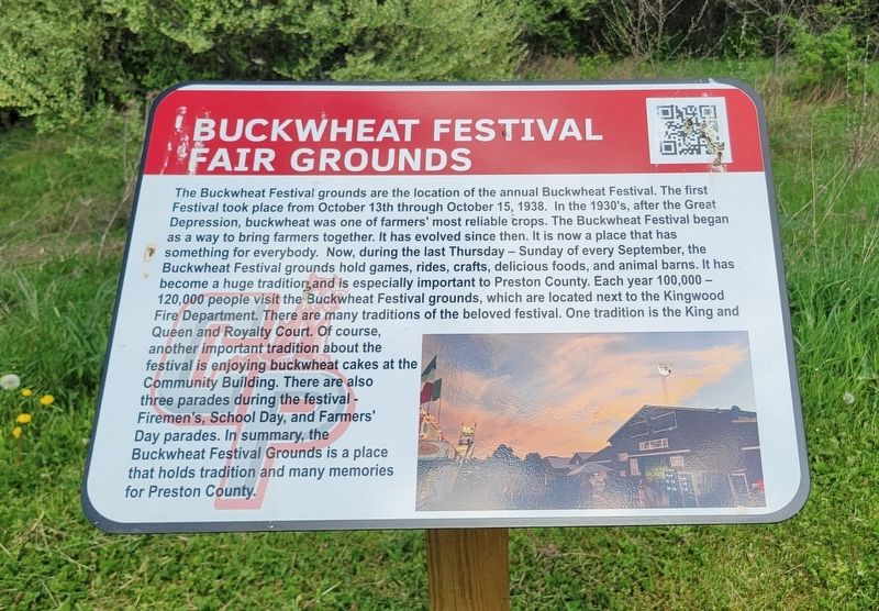 Buckwheat Festival Fair Grounds Marker image. Click for full size.