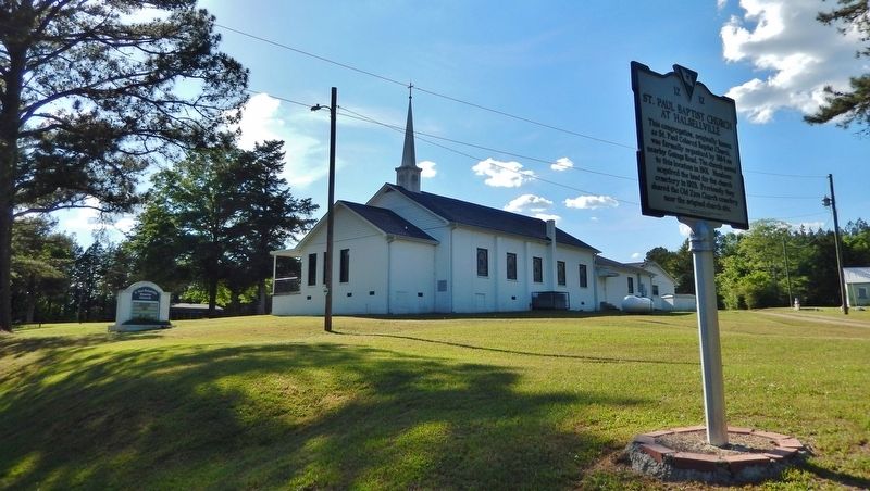 St. Paul Baptist Church at Halsellville Marker<br>(<i>east side</i>) image. Click for full size.