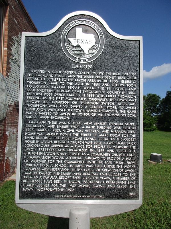 Lavon Marker. Click for full size. Lavon Marker image. Click for full size.