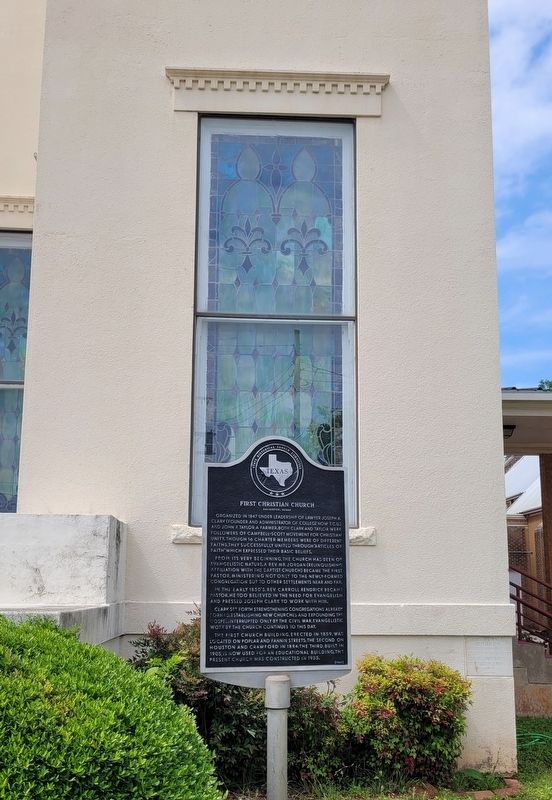 First Christian Church Palestine, Texas Marker image. Click for full size.
