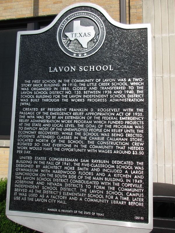 Lavon School Marker image. Click for full size.