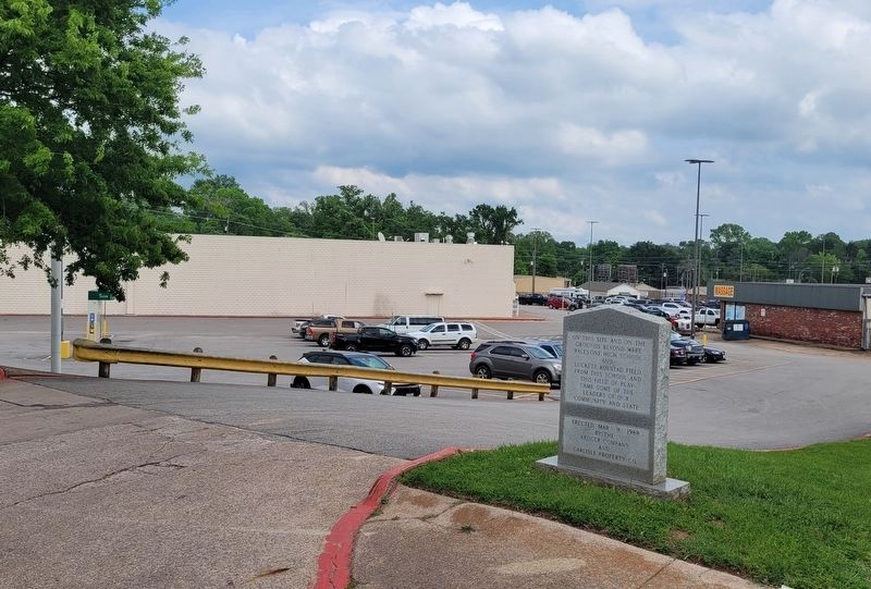 Palestine High School and Luckett Kolstad Field Marker along the street. Click for full size. Palestine High School and Luckett Kolstad Field Marker along the street image. Click for full size.