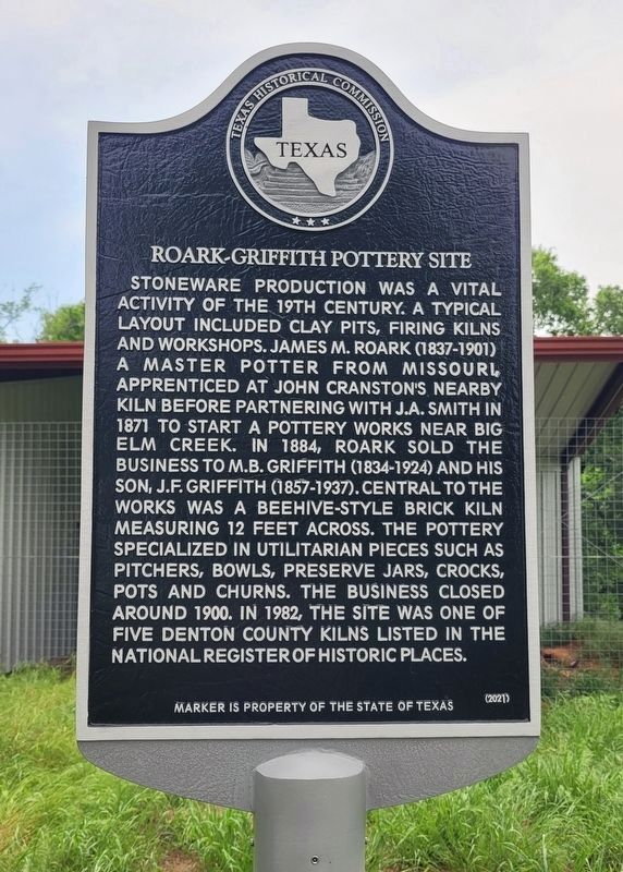 Roark-Griffith Pottery Site Marker. Click for more information. Roark-Griffith Pottery Site Marker image. Click for more information.