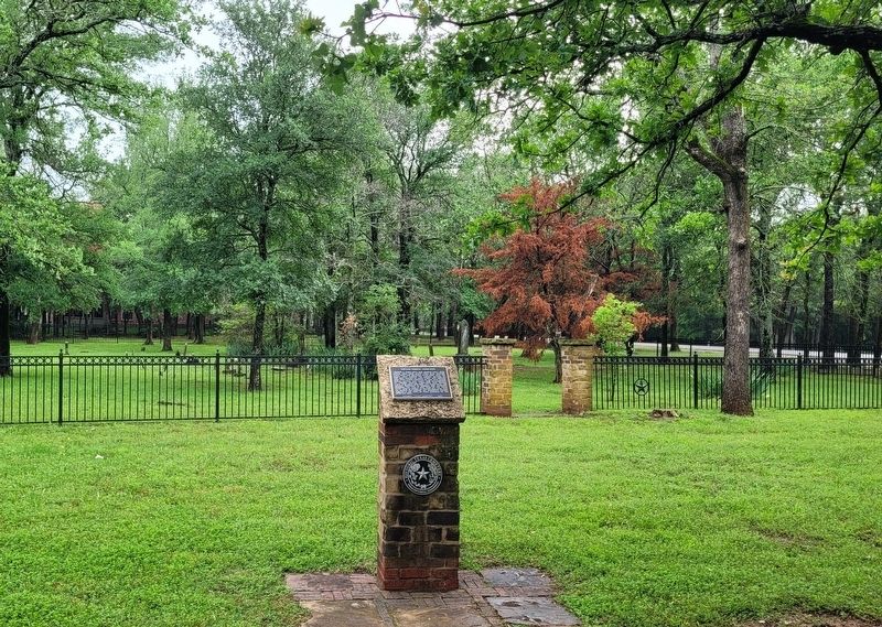 The view of the Taylor Family Cemetery and Marker from the parking lot. image. Click for full size.