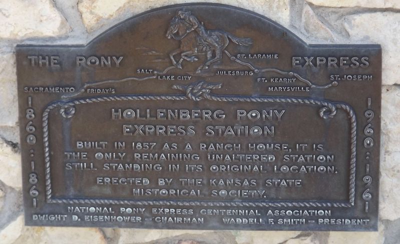 Hollenberg Pony Express Station Marker image. Click for full size.