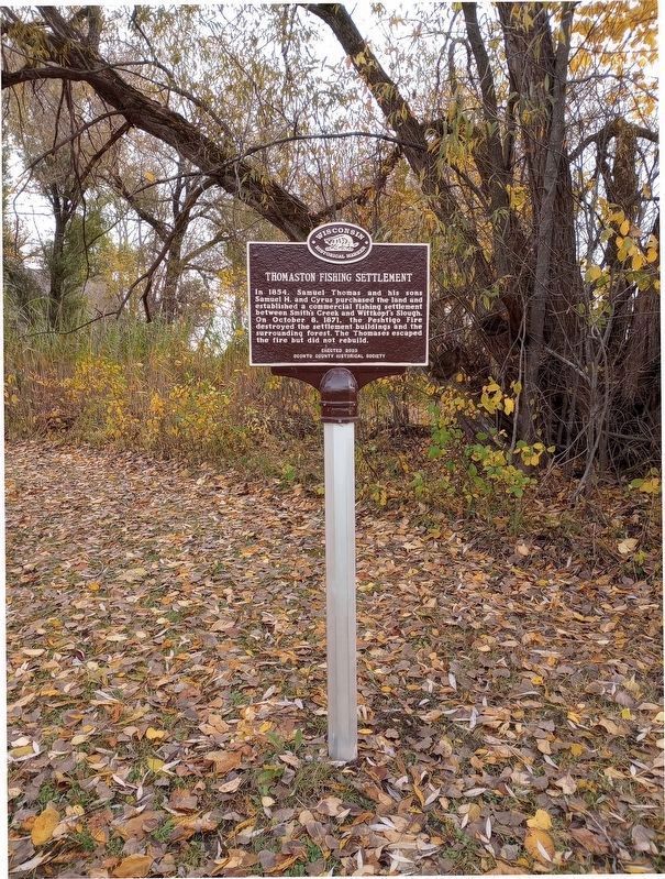 Thomaston Fishing Settlement Marker. Click for full size. Thomaston Fishing Settlement Marker image. Click for full size.