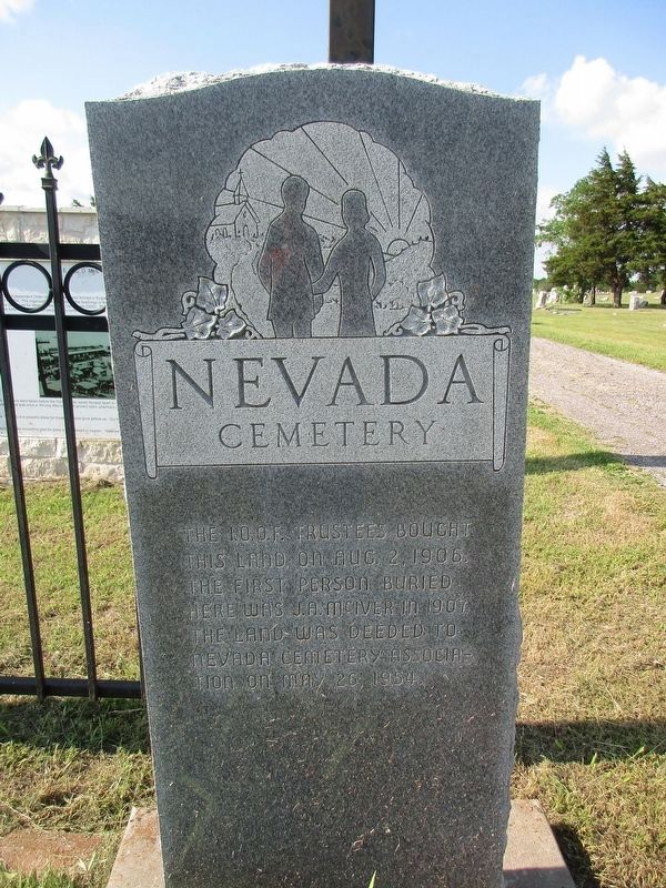 Nevada Cemetery Marker. Click for full size. Nevada Cemetery Marker image. Click for full size.