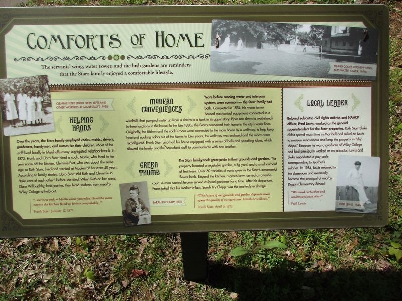 Comforts of Home Marker. Click for full size. Comforts of Home Marker image. Click for full size.
