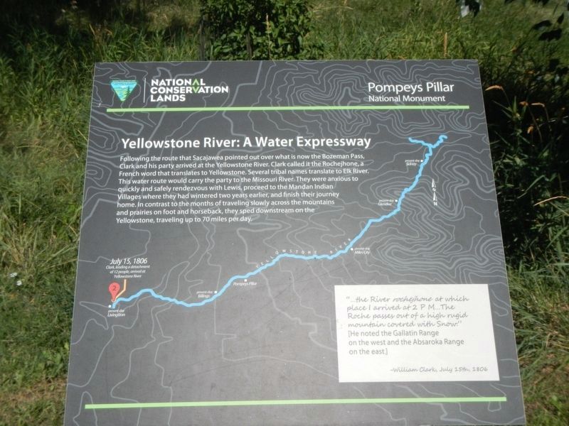 Yellowstone River: A Water Expressway Marker. Click for full size. Yellowstone River: A Water Expressway Marker image. Click for full size.