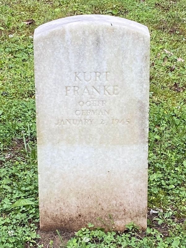 Obergefreiter Kurt Franke's headstone image. Click for full size.