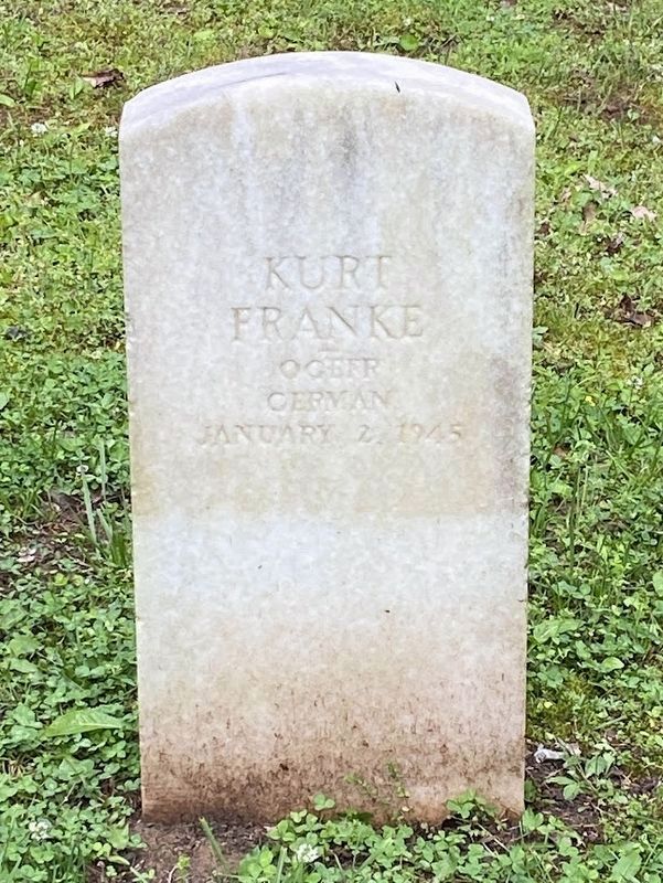 Obergefreiter Kurt Franke's headstone. Click for full size. Obergefreiter Kurt Franke's headstone image. Click for full size.