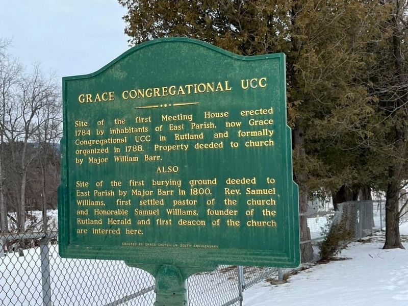 Grace Congregational UCC Marker image. Click for full size.