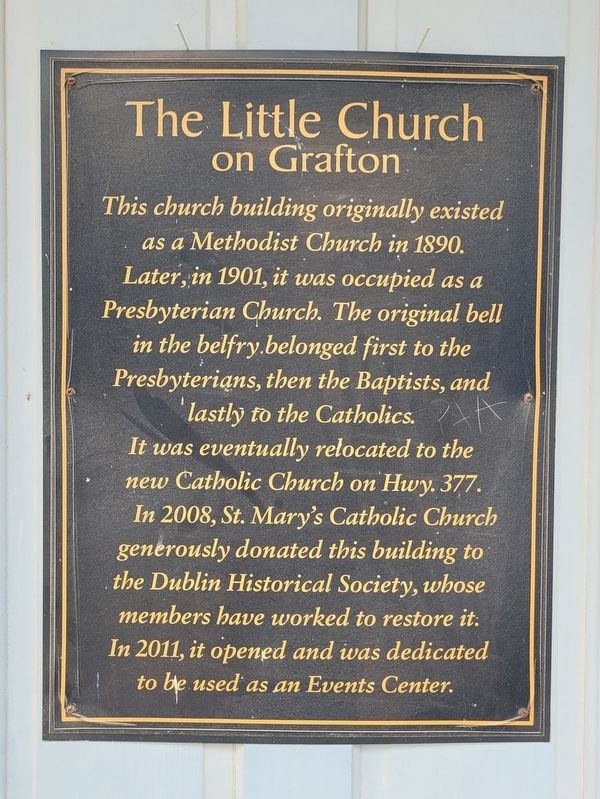 The Little Church on Grafton Marker image. Click for full size.