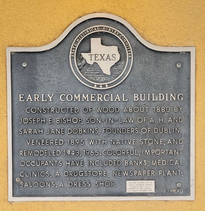 Early Commercial Building Marker image. Click for full size.