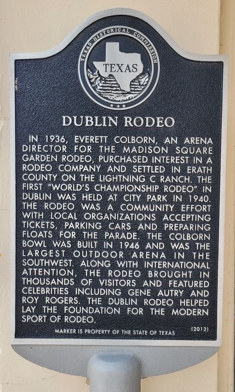Dublin Rodeo Marker image. Click for full size.