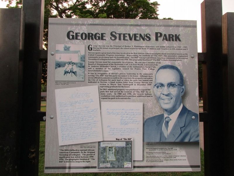 George Stevens Park Marker. Click for full size. George Stevens Park Marker image. Click for full size.