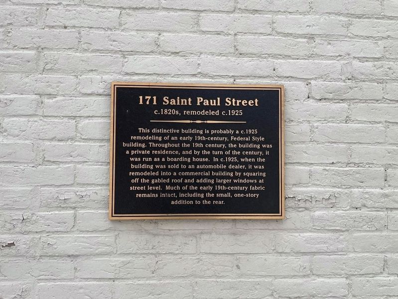 171 Saint Paul Street Marker image. Click for full size.