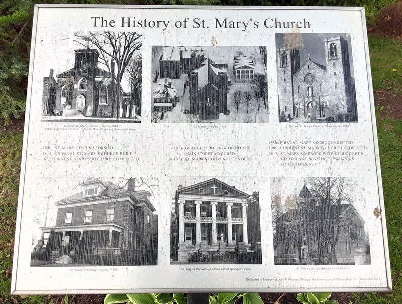 The History of St. Mary's Church Marker image. Click for full size.