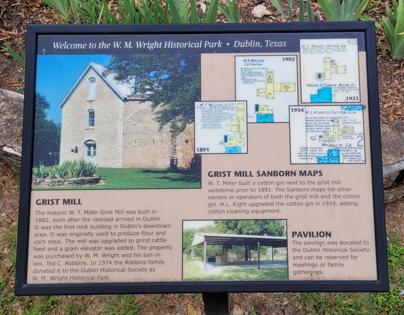 Welcome to the W.M. Wright Historical Park Marker image. Click for full size.