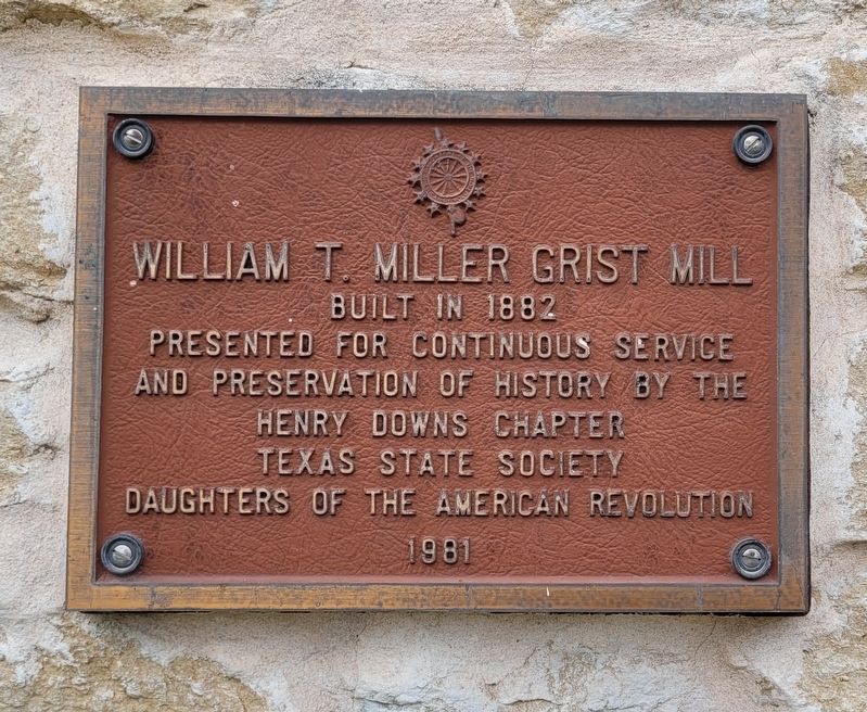 William T. Miller Grist Mill Marker image. Click for full size.