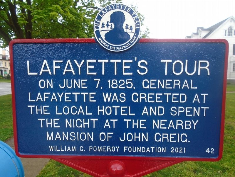 Lafayette's Tour Marker. Click for full size. Lafayette's Tour Marker image. Click for full size.
