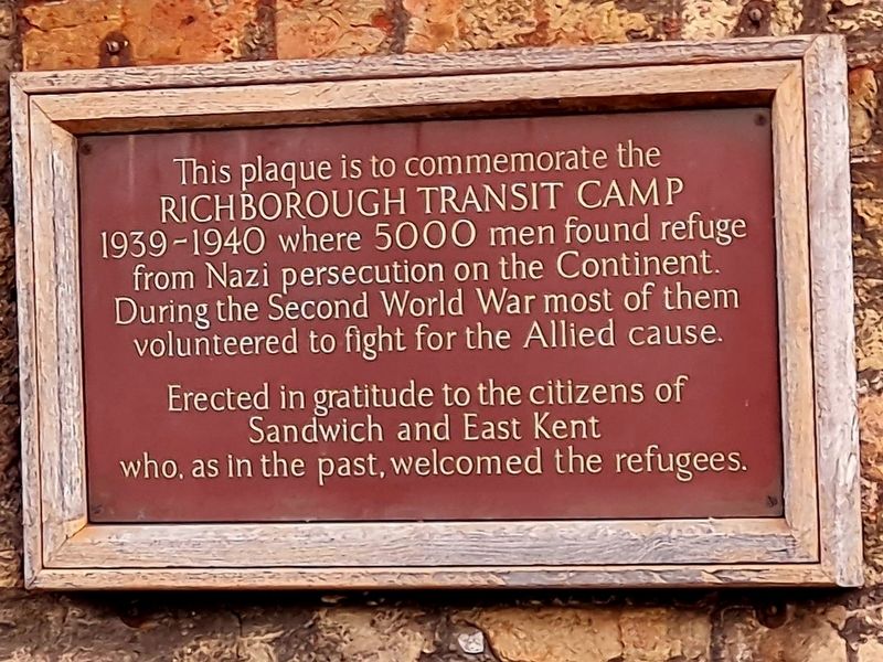 Richborough Transit Camp Marker image. Click for full size.