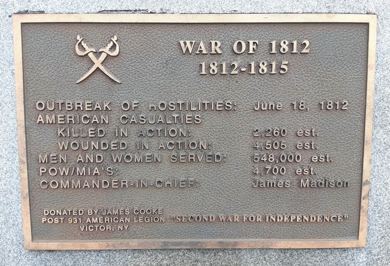 Trail of Remembrance War of 1812 Marker. Click for full size. Trail of Remembrance War of 1812 Marker image. Click for full size.