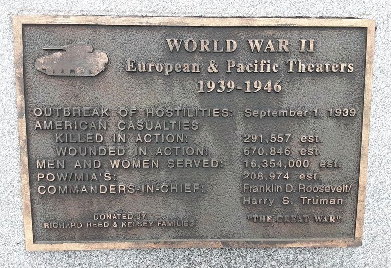 Trail of Remembrance World War II Marker. Click for full size. Trail of Remembrance World War II Marker image. Click for full size.