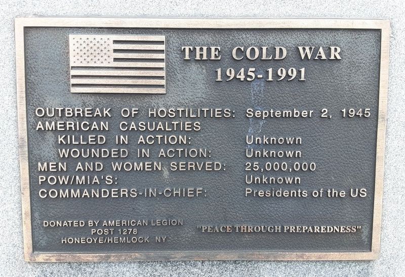 Trail of Remembrance The Cold War Marker. Click for full size. Trail of Remembrance The Cold War Marker image. Click for full size.